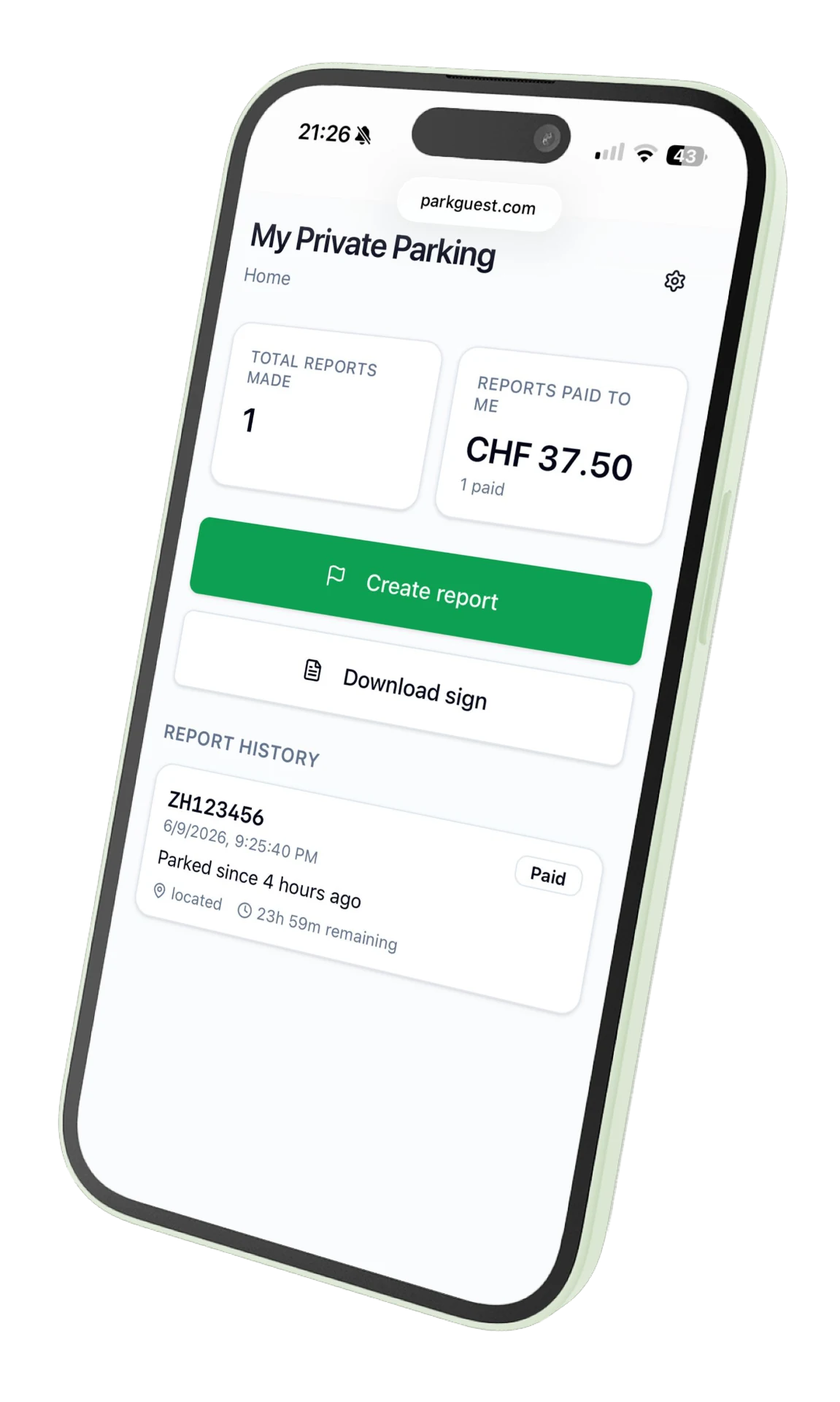 ParkGuest mobile app